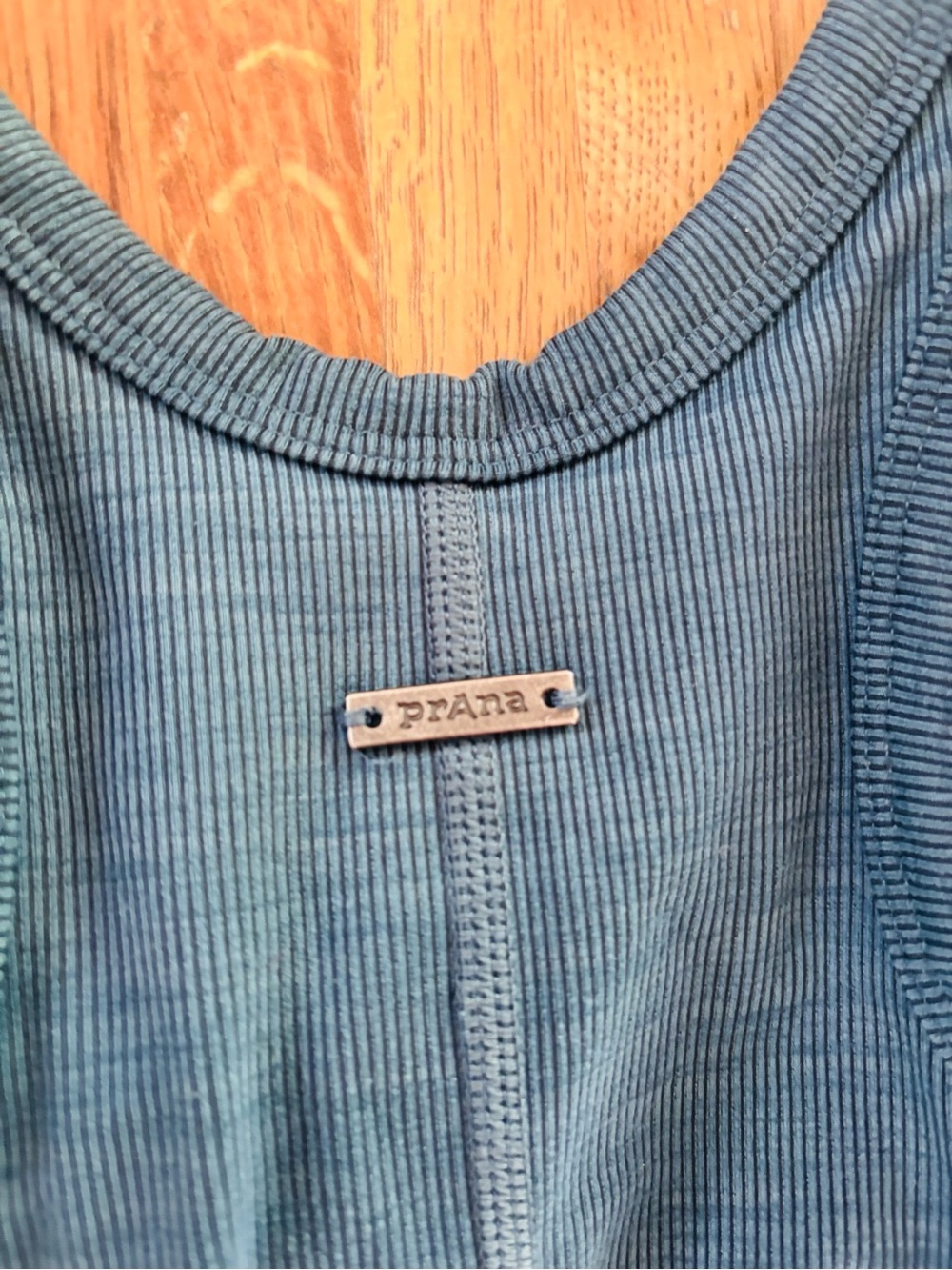Prana Ribbed Scoop Neck Sweater in Teal Blue